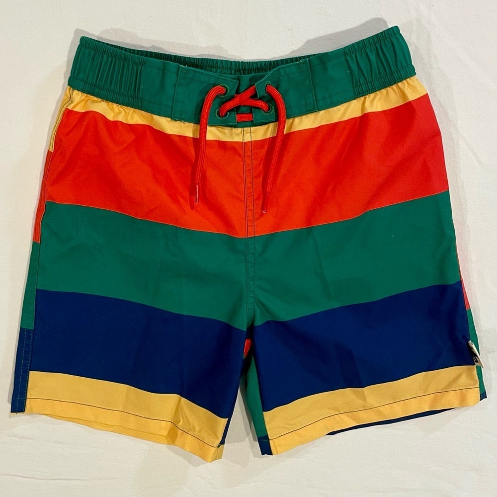 New Mini Rodini Striped Swim Trunks Boys 5-7 US 116/122 EU Bathing Suit Summer